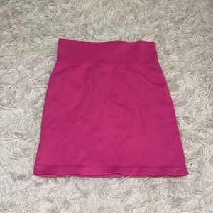 OQQ Hot Pink Bodycon Skirt (Size: S)